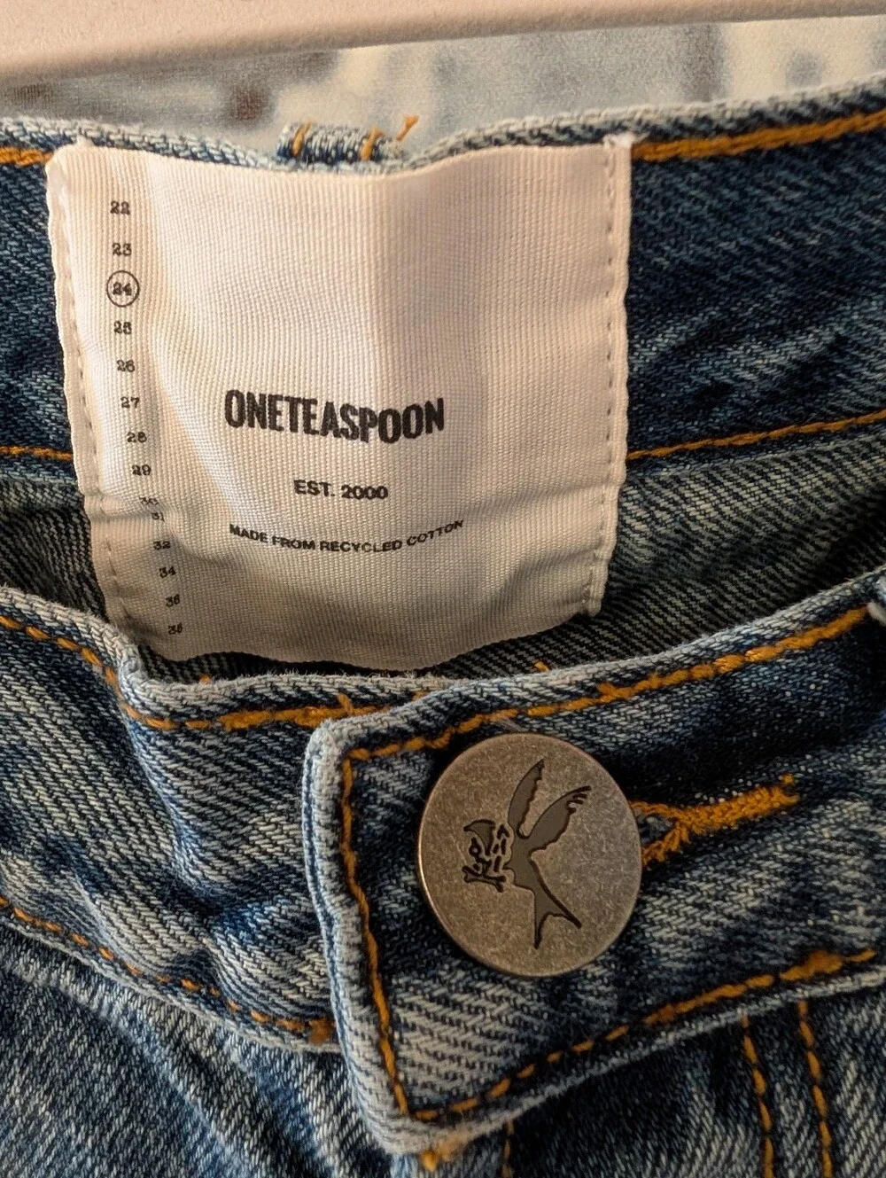 One Teaspoon X Free People Women's Frankies Low Waist Long Length Denim Shorts